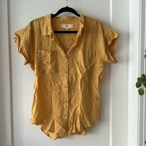 Marigold yellow button down Size S